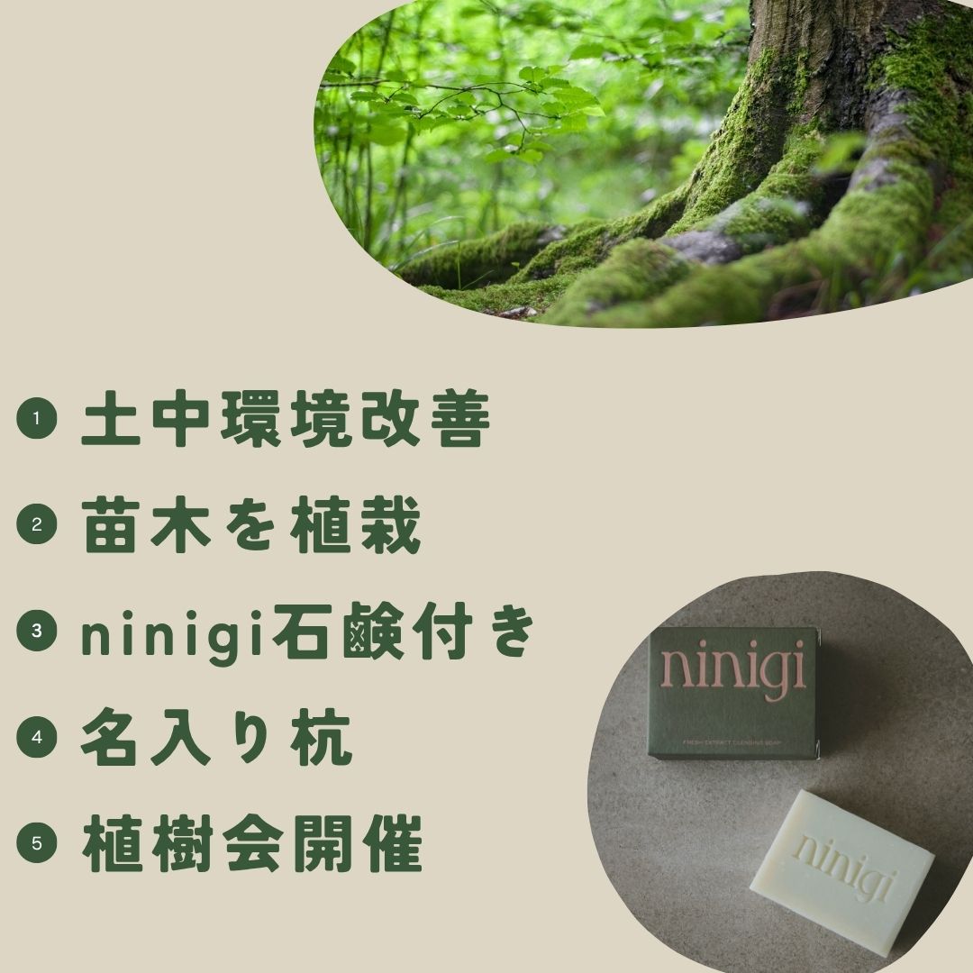 25万円ご寄付（苗木２５本＋名入り杭＋植樹会開催も可能）
